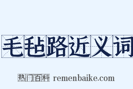 毛毡路近义词是什么意思的图片